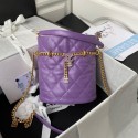 Replica Top Chanel Drawstring Bag & Gold Metal AS3116 purple HY10164Vx24