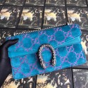 Replica Top Gucci Dionysus GG velvet small shoulder bag 499623 blue HY7272Cq58