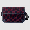 Replica Top Gucci GG wool waist bag 598181 dark blue HY935ll80