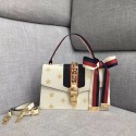 Replica Top Gucci Sylvie Bee Star small shoulder bag A421882 white HY17857Cq58