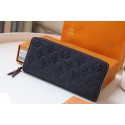 Replica Top Louis Vuitton Original Monogram Empreinte Wallet M60171 Navy Blue HY570ll80