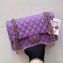 Top CHANEL Classic Handbag Lambskin purple 1112 & gold-Tone Metal HY15721yq38