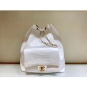 Top Chanel Original Leather Backpack AS0800 White HY21597lE56