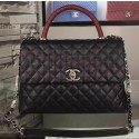 Top Chanel Shoulder Tote Bag Original Caviar Leather A7781 Black HY22016eo14