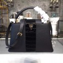 Top Louis vuitton original CAPUCINES BB M94755 black HY1887lE56