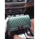 2017 Chanel Leboy Original Deerskin Leather 67087 Green HY18253tQ92