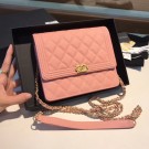 AAA 1:1 Boy chanel clutch with chain A84433 pink HY7702yF79