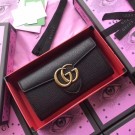 AAA 1:1 Gucci GG Marmont Matelasse Leather Wallet 400586 Black HY11042vi59