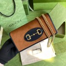 AAA 1:1 Gucci Horsebit 1955 chain wallet 621892 brown HY18342vi59