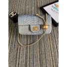 AAA Chanel Original Small Snake skin flap bag AS1116 grey HY25869zK34