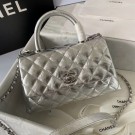 AAA Chanel Small Flap Bag with Top Handle 92990 silver HY17474zK34