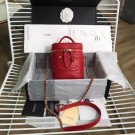 AAA Chanel vanity case Lambskin & Gold-Tone Metal AS0323 red HY7619zK34
