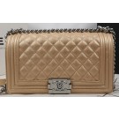 AAA Replica Boy Chanel Flap Bag Original Gold Cannage Pattern A67025 Silver HY10372cf50