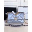 AAA Replica Chanel 19 flap bag AS1160 silver HY180Oy84