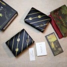 AAA Replica Gucci Leather card case with Double G stripe 548071 black HY11860Oy84