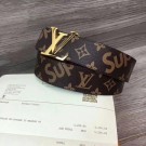 AAA Replica Louis Vuitton SPREME 40mm Belt M5899 Brown HY18183VB75