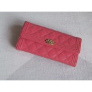 AAAAA Chanel Boy Matelasse Long Wallet Calfskin Leather CHA5264 Pink HY7493aM93