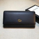 AAAAA Gucci Leather Continental Wallet 456116 Black HY20998aM93