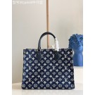 Best Louis Vuitton ONTHEGO Denim MM M59608 Navy Blue HY23846Ml87