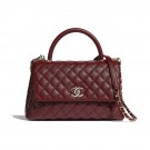 Chanel flap bag with top handle A92991 Burgundy HY138pk20