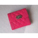Cheap Chanel Matelasse Bi-Fold Wallet Rose Cannage Patterns A48980 Silver HY18307sZ66