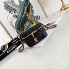 Replica chanel small vanity with chain AP2194 black HY19209ED66