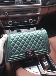 2017 Chanel Leboy Original Deerskin Leather 67087 Green HY18253tQ92