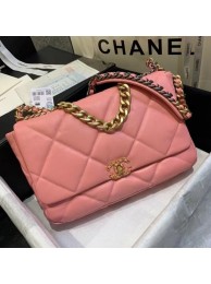 AAA 1:1 chanel 19 large flap bag AS1162 pink HY21207yF79