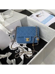 AAA 1:1 Chanel Flap denim Shoulder Bag AS1115 blue HY19437vi59