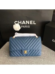 AAA 1:1 Chanel Flap Shoulder Bags Blue Original Calfskin Leather CF1112 Gold HY21262vi59