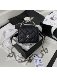 AAA 1:1 Chanel Grained Calfskin CLUTCH WITH CHAIN AP2758 black HY26007vi59