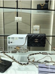 AAA 1:1 Chanel mini leather Shoulder Bag AP2444 black HY17557yF79