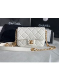 AAA 1:1 Chanel SMALL FLAP BAG AS3369 white HY2282vi59