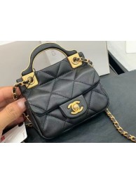 AAA 1:1 CHANEL Top Handle Micro Mini Wallet On Chain AP2271 Black HY7392vi59