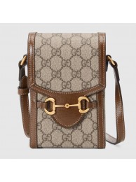 AAA 1:1 Gucci Horsebit 1955 mini bag 625615 brown HY25222yF79
