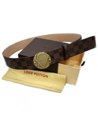 AAA 1:1 Louis Vuitton Belts 6977 Damier Coffee Belts HY16827yF79