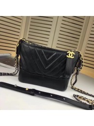 AAA CHANEL GABRIELLE Original leather Hobo Bag A93841 black HY2144zK34