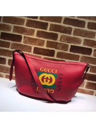 AAA Gucci Print half-moon hobo bag 523588 red HY19299zK34