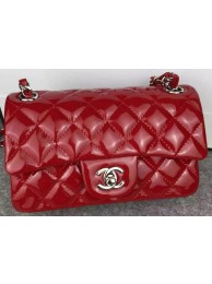 AAA Replica Chanel 2.55 Series Double Flap Bag Burgundy Original Patent Leather CF7024 Silver HY25365Oy84