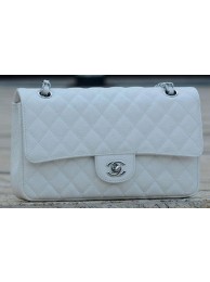 AAA Replica Chanel 2.55 Series Flap Bag White Cannage Pattern A1112 Silver HY10153VB75
