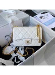 AAA Replica Chanel Flap Lambskin small Shoulder Bag AS3114 white HY11832cf50