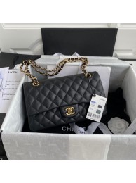 AAA Replica Chanel Flap Shoulder Bag Grained Caviar Leather A01112 gold-Tone Metal black HY23877cf50