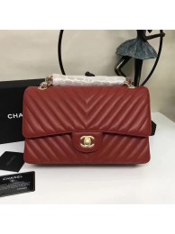AAA Replica Chanel Flap Shoulder Bags Red Sheepskin Leather A1112 Glod HY6750Oy84