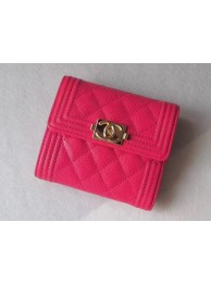 AAA Replica Chanel Matelasse Bi-Fold Wallet Rose Cannage Patterns A48980 Gold HY152cf50