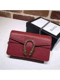 AAA Replica Gucci Dionysus Leather Super mini Bag 476432 Red HY2005Oy84