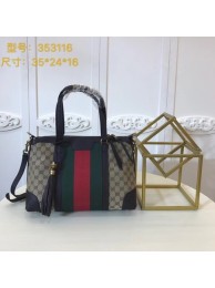AAA Replica Gucci GG Supreme Canvas Tote Bag 353116 Coffee HY5408VB75