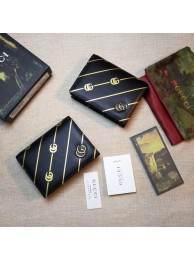 AAA Replica Gucci Leather card case with Double G stripe 548071 black HY11860Oy84