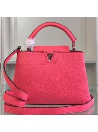 AAA Replica Louis Vuitton Original Taurillon Leather CAPUCINES BB Bag M90294 Rose HY4560Oy84