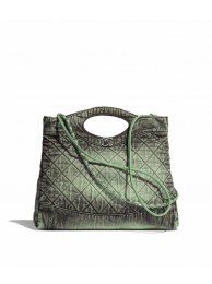 AAAAA CHANEL Denim 31 Shopping bag AS1407 green HY2802Qa67