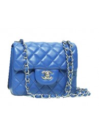 AAAAA Chanel mini Classic Flap Bag Royal Leather 1115 Silver Chain HY247Qa67